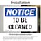 Signmission To Be Cleaned, 7 in W x Rectangle, Vinyl Decal OS-2PACK-NS-D-57-L-18680 - alternate 5